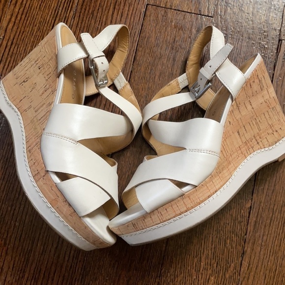 Franco Sarto white wedges size 8.5 US - Picture 9 of 16